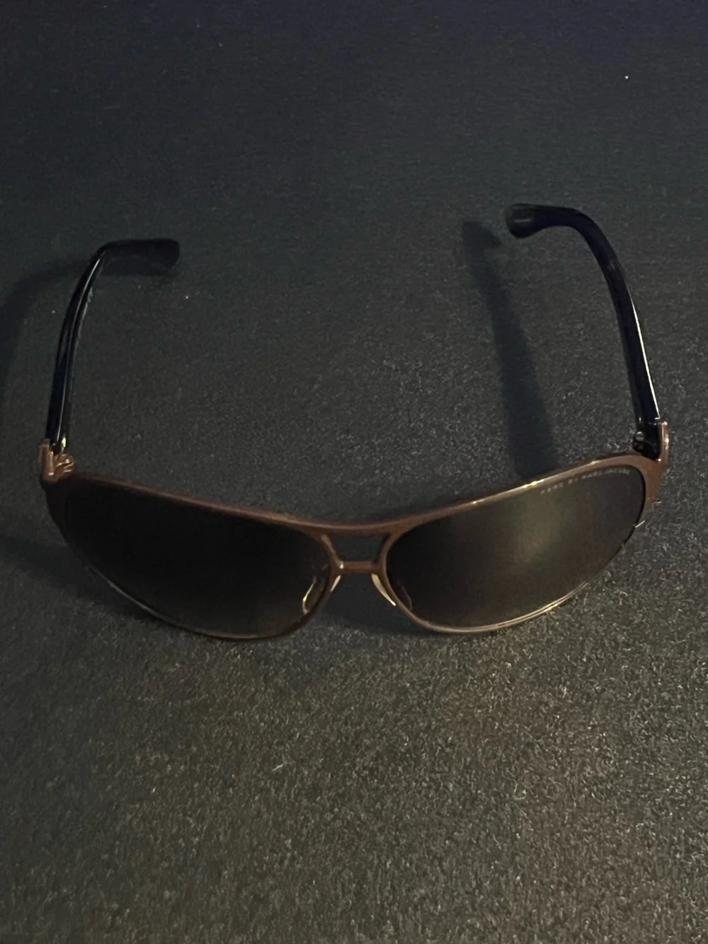 NWOT Marc by Marc Jacobs Black Frame Aviator Sunglasses